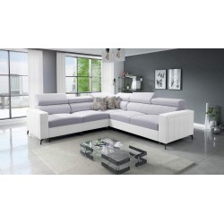 Arco IV corner sofa with sleeping function, fabric Weave, Sawana 84 + Eco-leather - elegance and functionality