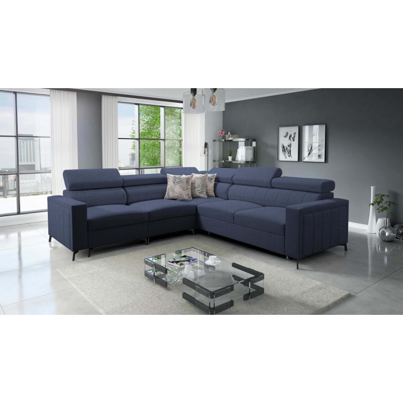 Ecksofa Arco IV mit Schlaffunktion, Stoff Plecionka, Sawana 80 - Eleganz und Funktionalität