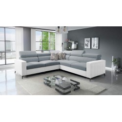 Arco IV Corner Sofa with Sleeping Function, Fabric Weave, Sawana 72 + Eco-leather - Elegance and Functionality