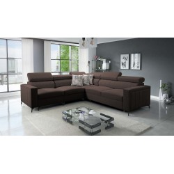 Ecksofa Arco IV mit Schlaffunktion, Stoff Plecionka, Sawana 26 - Eleganz und Funktionalität