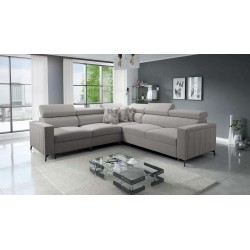 Ecksofa Arco IV mit Schlaffunktion, Stoff Plecionka, Sawana 11 - Eleganz und Funktionalität