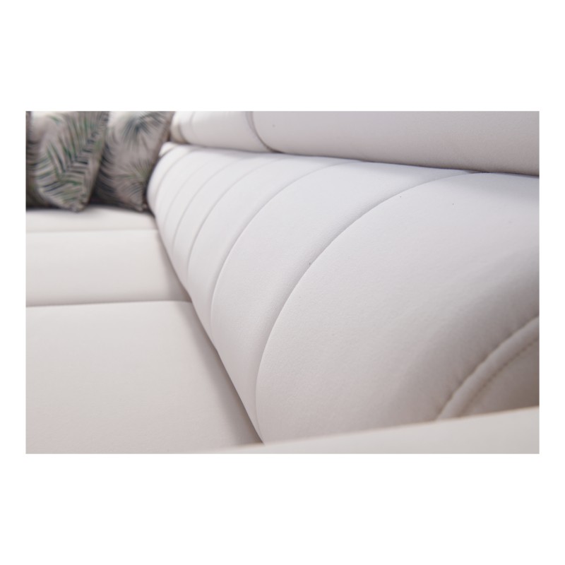 Ecksofa Arco IV mit Schlaffunktion, Samtstoff, Mono 246 + Kunstleder - Eleganz und Funktionalität