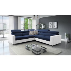 Esquina Arco IV con función de cama, tela Velvet, Mono 241 + Ecopiel - elegancia y funcionalidad.