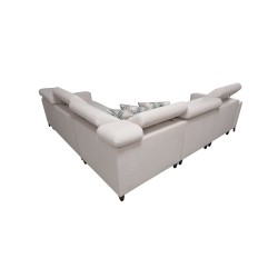 Arco IV corner sofa with sleeping function, Velvet fabric, Mono 239 + Eco-leather - elegance and functionality