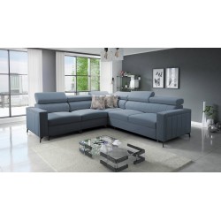 Arco IV Corner Sofa with Sleeping Function, Velvet Fabric, Mono 239 - Elegance and Functionality