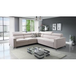 Ecksofa Arco IV mit Schlaffunktion, Stoff Velvet, Mono 231 - Eleganz und Funktionalität