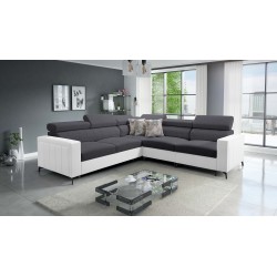 Arco IV corner sofa with sleeping function, Plecionka fabric, Sawana 96 + Eco-leather - elegance and functionality