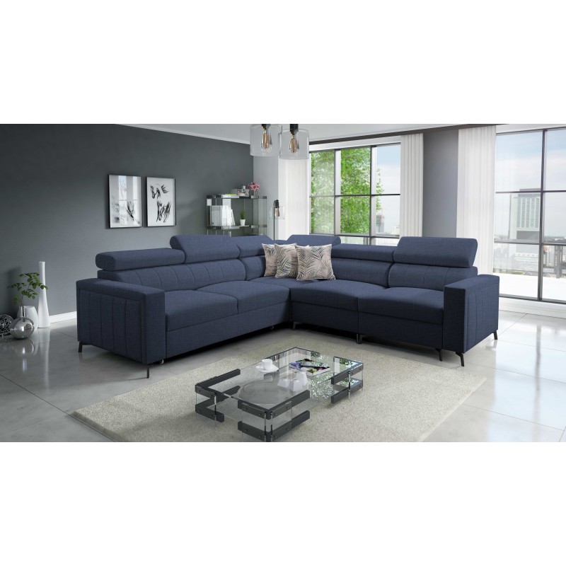 Arco IV corner sofa with sleeping function, Plecionka fabric, Sawana 80 - elegance and functionality