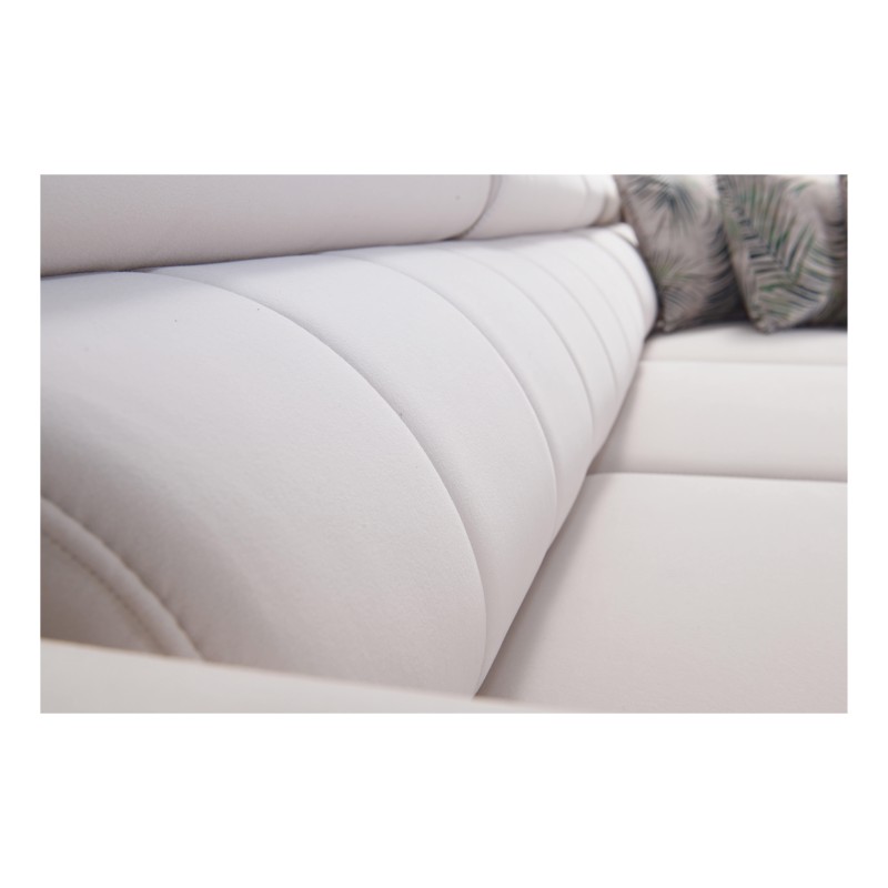 Esquina Arco IV con función de cama, tela Tejido, Sawana 25 + Ecocuero - elegancia y funcionalidad