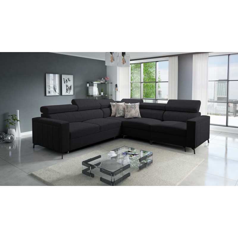 Ecksofa Arco IV mit Schlaffunktion, Stoff Plecionka, Sawana 14 - Eleganz und Funktionalität