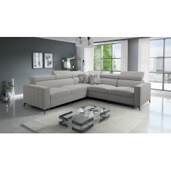 Sofá esquinero Arco IV con función de dormir, tela Velvet, Mono 244 - elegancia y funcionalidad