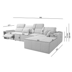 Milano XII Mix corner sofa with sleeping function - elegance and comfort in your living room | [Store Name]