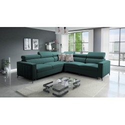 Ecksofa Arco IV mit Schlaffunktion, Stoff Velvet, Mono 238 - Eleganz und Funktionalität