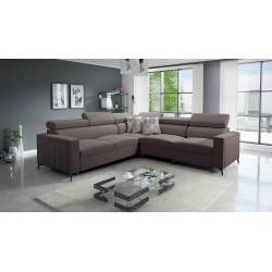 Ecksofa Arco IV mit Schlaffunktion, Stoff Velvet, Mono 234 - Eleganz und Funktionalität