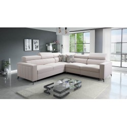 Arco IV Corner Sofa with Sleeping Function, Velvet Fabric, Mono 231 - Elegance and Functionality
