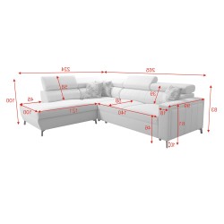 Ecksofa Arco III mini mit Schlaffunktion | Bequemes und stilvolles Möbelstück für Ihr Zuhause