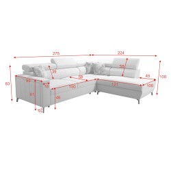Ecksofa Arco III maxi mit Schlaffunktion - Komfort und Eleganz in einem