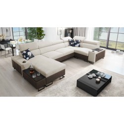 U-förmiges Ecksofa Prestige IV Mini mit Schlaffunktion - perfekte Kombination aus Stil und Funktionalität