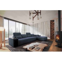 Elegantes Ecksofa Milano XII mit Schlaffunktion - Gewebestoff, Verita 76