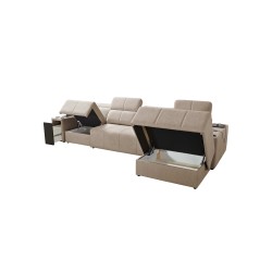 Elegantes Ecksofa Milano XII mit Schlaffunktion - Gewebestoff, Verita 76