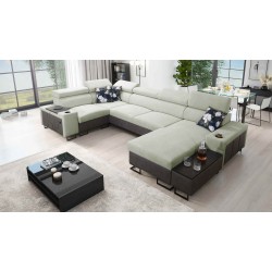 Esquinero en forma de U Prestige IV mini con función de cama: una combinación perfecta de estilo y funcionalidad.
