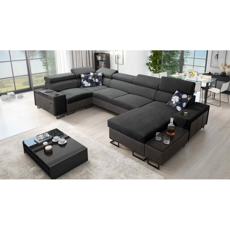 Esquinero en forma de U Prestige IV mini con función de cama: una combinación perfecta de estilo y funcionalidad.