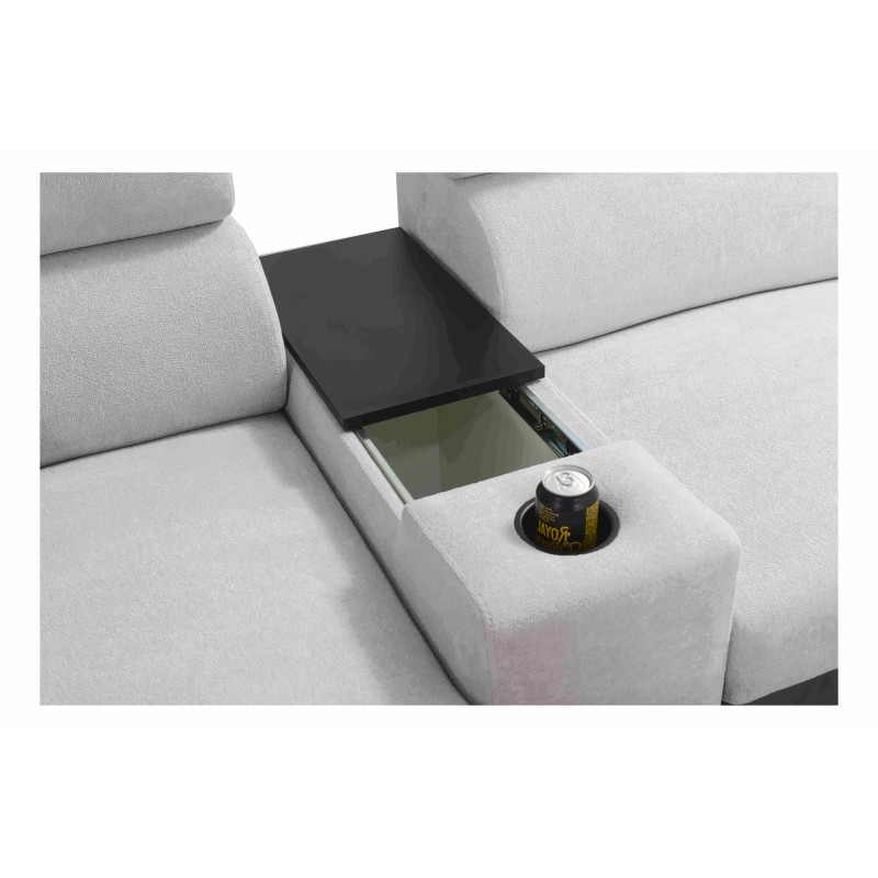 U-Shaped Prestige V Sectional Sofa with Sleeping Function and USB Port | High-Quality Furniture