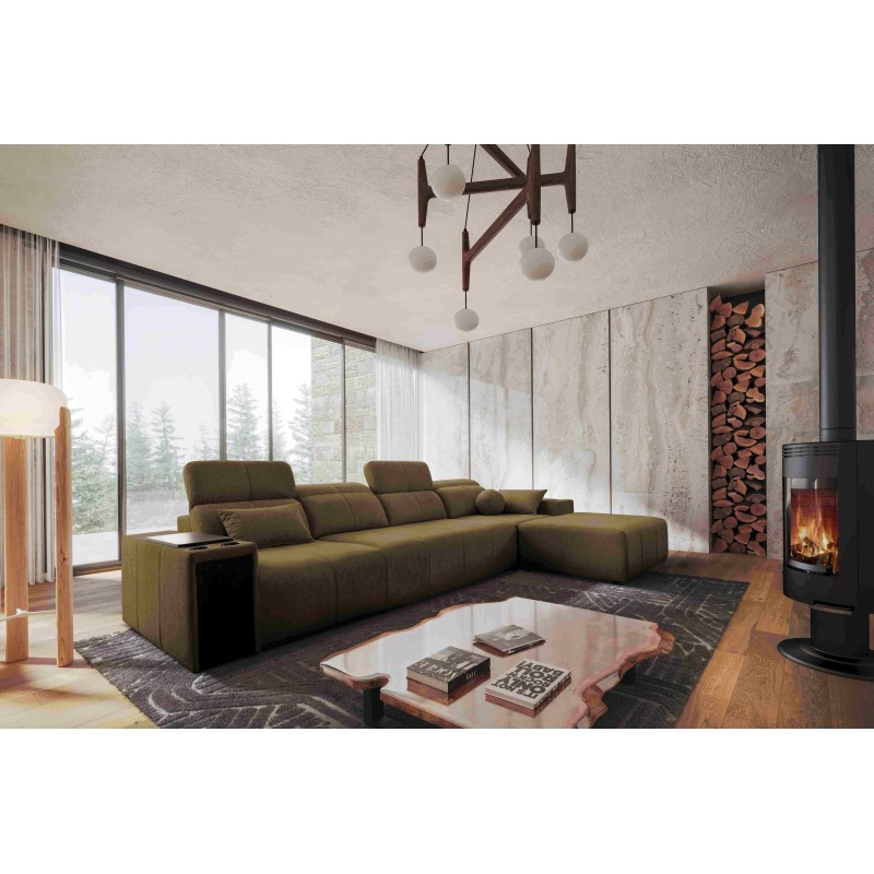 Elegantes Ecksofa Milano XII mit Schlaffunktion - Stoffgeflecht, Verita 28