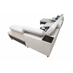 Sofá Esquinero en Forma de U Prestige V con Función de Cama y Puerto USB | Muebles de Alta Calidad