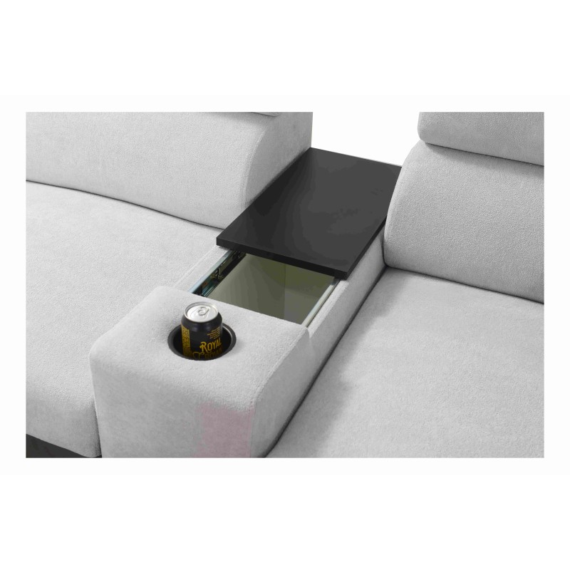 U-Shaped Prestige V Sectional Sofa with Sleeping Function and USB Port | High-Quality Furniture