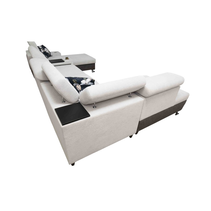 U-Shaped Prestige V Sectional Sofa with Sleeping Function and USB Port | High-Quality Furniture