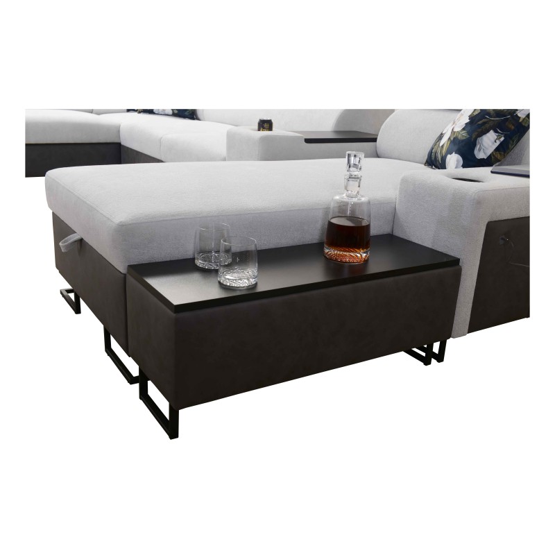 Sofá Esquinero en Forma de U Prestige V con Función de Cama y Puerto USB | Muebles de Alta Calidad