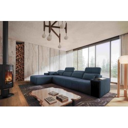 Elegantes Ecksofa Milano XII mit Schlaffunktion - Gewebestoff, Verita 76
