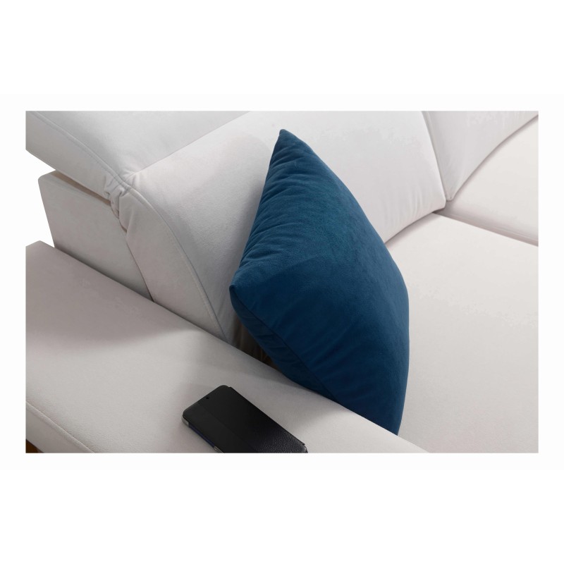 Alto I corner sofa with a sleeping function and adjustable headrests in Plecionka fabric, Sawana 21 | Your Ideal Furniture