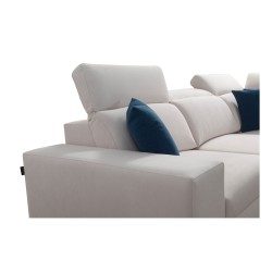 The Alto III corner sofa with slats, a sleeping function, and adjustable headrests in Plecionka fabric, Sawana 21.