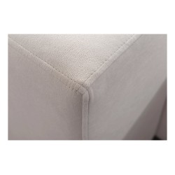 Das Ecksofa Alto III mit Latten, Schlaffunktion und verstellbaren Kopfstützen in Stoff Plecionka, Sawana 25.