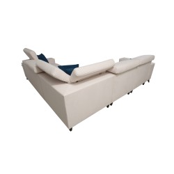 Alto III corner sofa with slats, sleeping function, and adjustable headrests in Plecionka fabric, Sawana 61