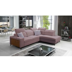 Alto VII corner sofa with slats, sleeping function, and adjustable features.