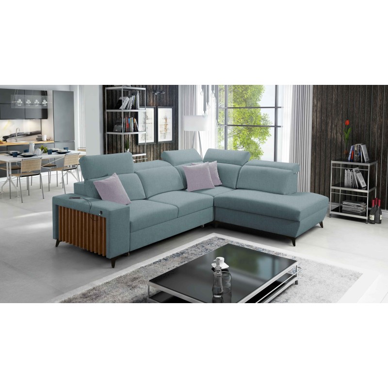 Ecksofa Alto VII mit Lamellen, Schlafunktion und verstellbar