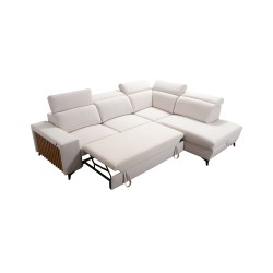 Alto VII corner sofa with slats, sleeping function, and adjustable features.