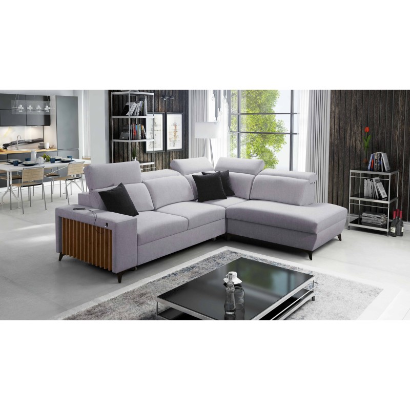 Ecksofa Alto VII mit Lamellen, Schlafunktion und verstellbar