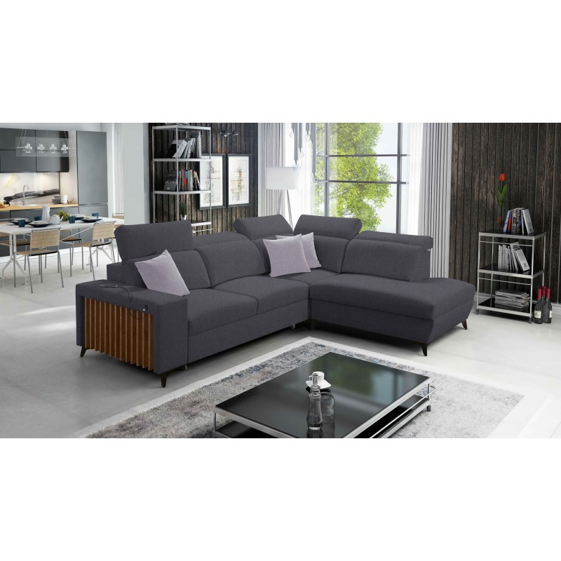 Ecksofa Alto VII mit Lamellen, Schlafunktion und verstellbar