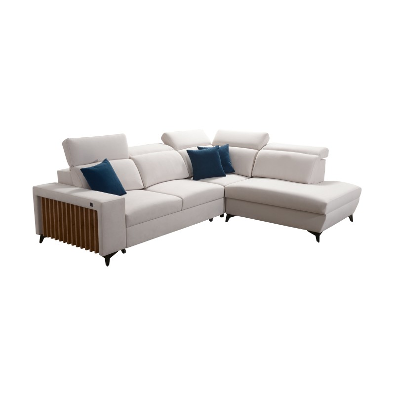 Ecksofa Alto VII mit Lamellen, Schlafunktion und verstellbar