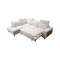 Alto VII corner sofa with slats, sleeping function, and adjustable features.