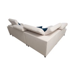 Alto VII corner sofa with slats, sleeping function, and adjustable features.