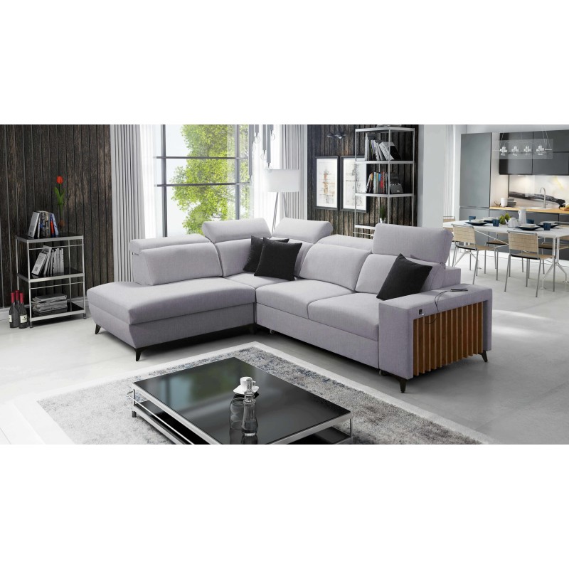 Ecksofa Alto VII mit Lamellen, Schlafunktion und verstellbar