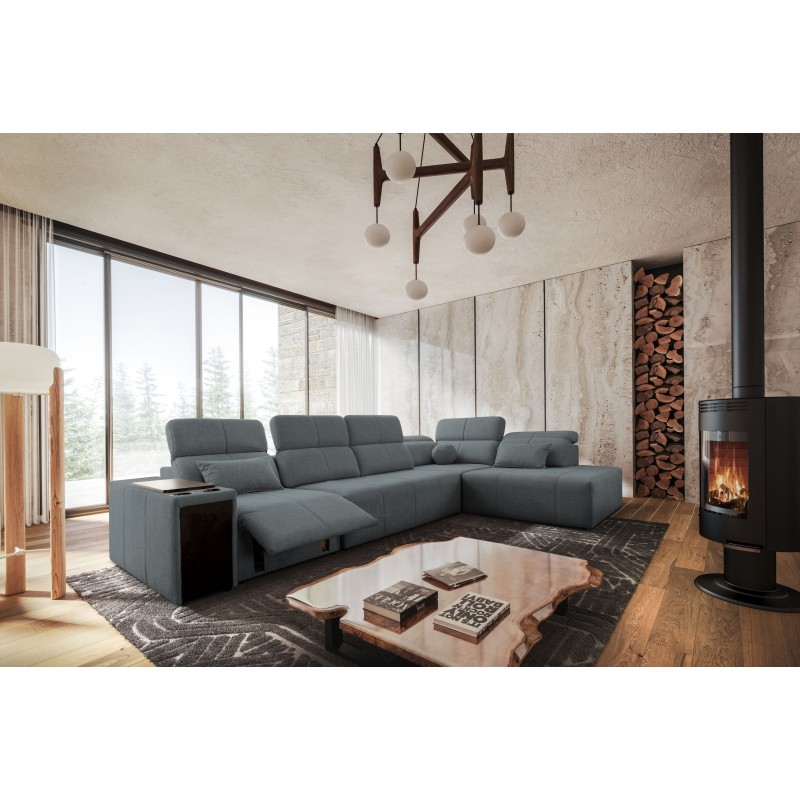 Elegante Sofá Esquinero 'Milano XI Mix' de Tela Tejida, Verita 88