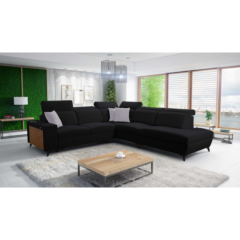 Ecksofa Alto IX mit Schlaffunktion, verstellbaren Kopfstützen und USB-Anschluss