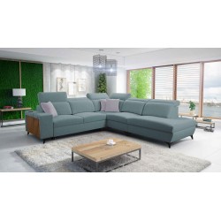 Ecksofa Alto IX mit Schlaffunktion, verstellbaren Kopfstützen und USB-Anschluss