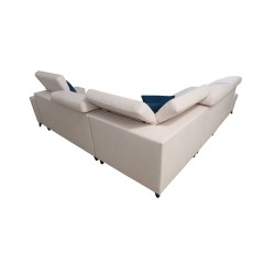 Sofá esquinero Alto IX con función de cama, reposacabezas ajustables y puerto USB.